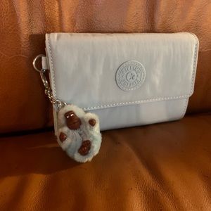 Kipling “Pixie” Wallet in Fancy Blue (w/ fuzzy monkey!)